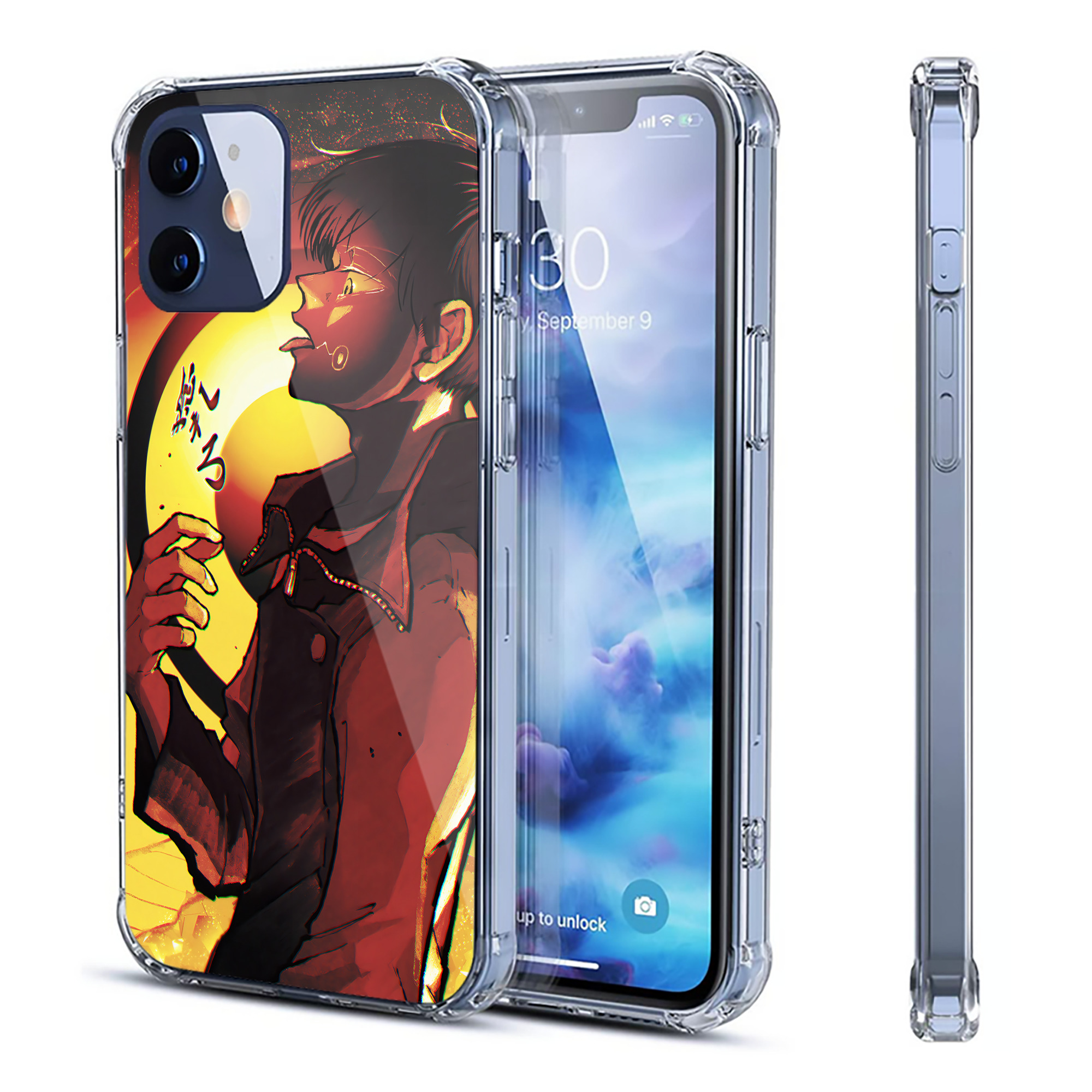 （画像用） 呪術廻戦 Jujutsu Kaisen 【iPhone 12シリーズ対応】透明スマホケース（クリアソフトケース）